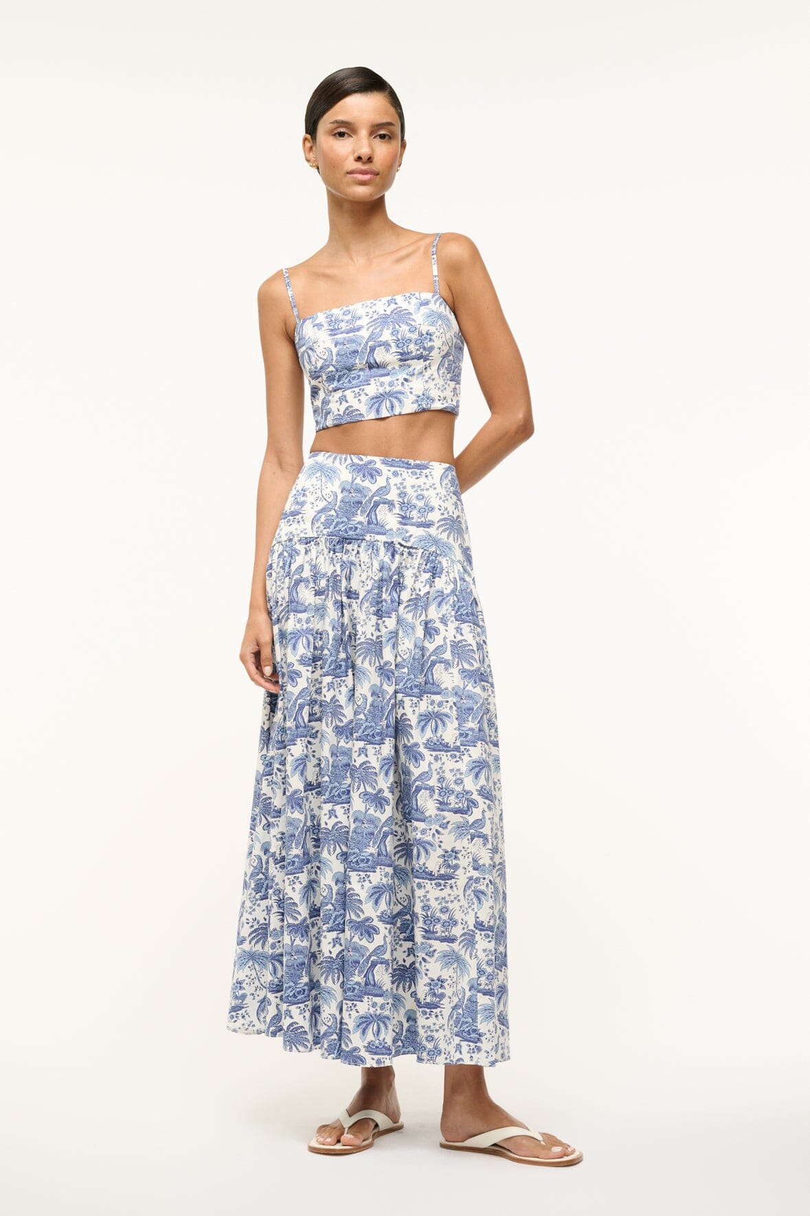 Federico Tank Blue Toile | STAUD Everyday