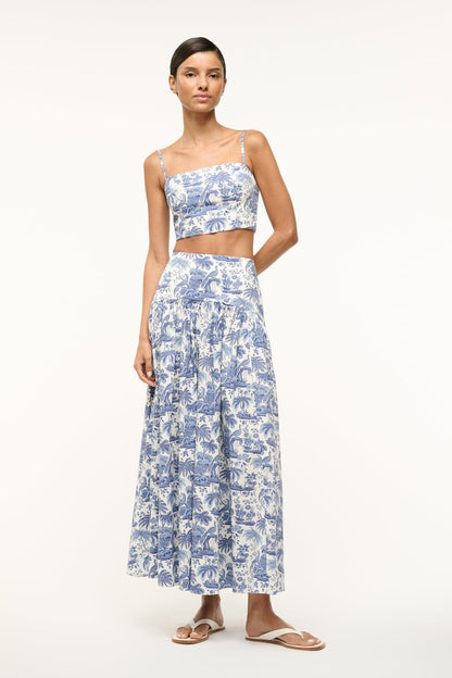 Federico Tank Blue Toile | STAUD Everyday
