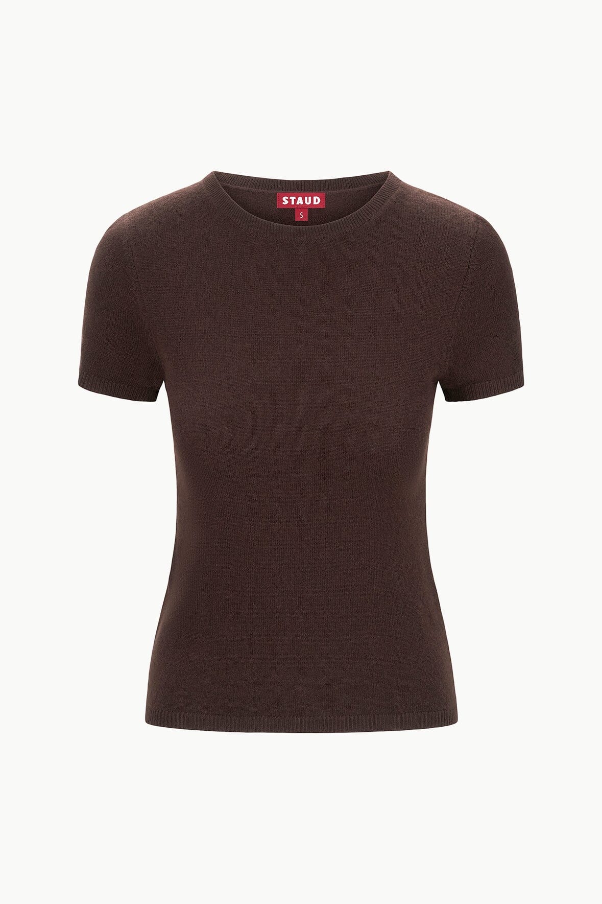Easy Cashmere Tee Dark Chocolate | STAUD Latest