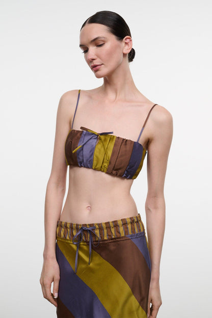 Sade Silk Top Sienna Stripe | STAUD Customer Favorite
