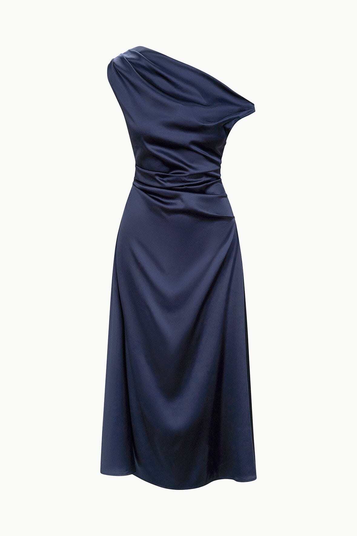 Phare Silk Dress Navy | STAUD Best Seller