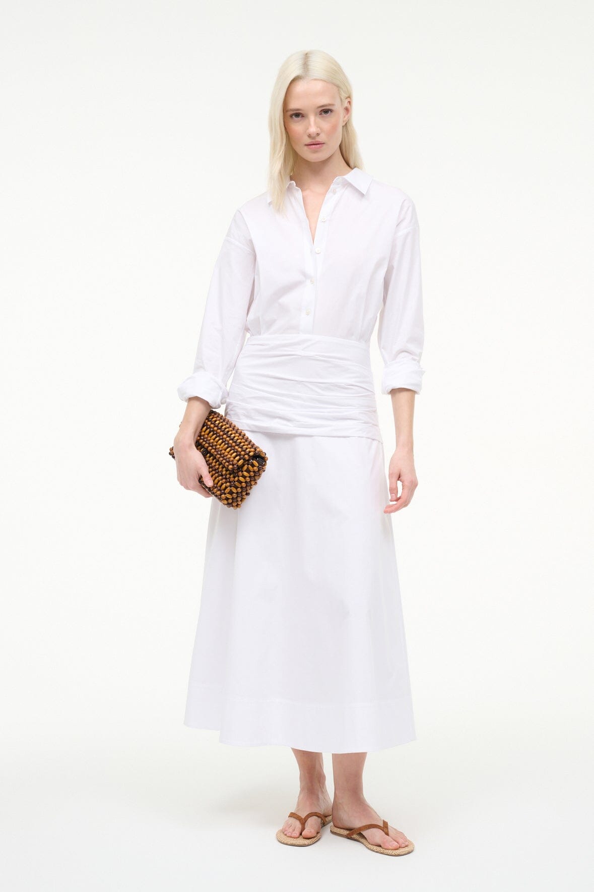 Indya Dress White | STAUD New
