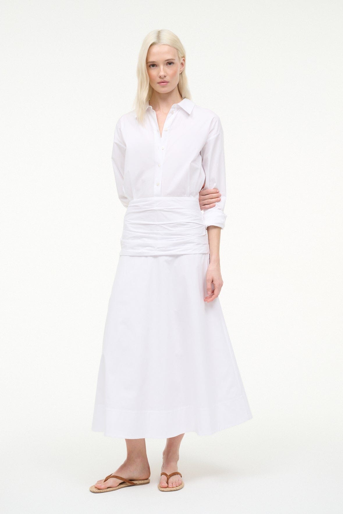 Indya Dress White | STAUD New