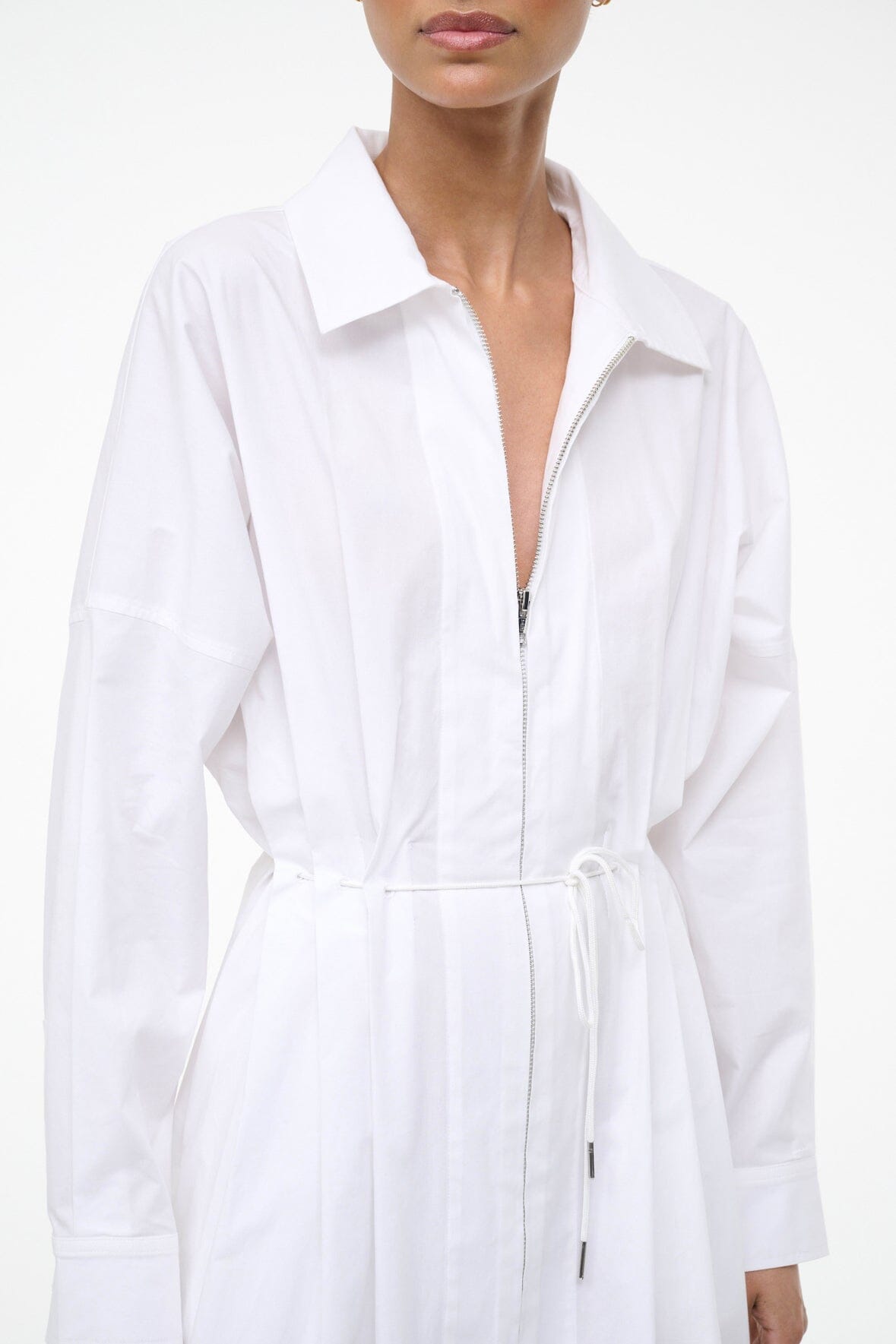 Chi Midi Dress White | STAUD Essential