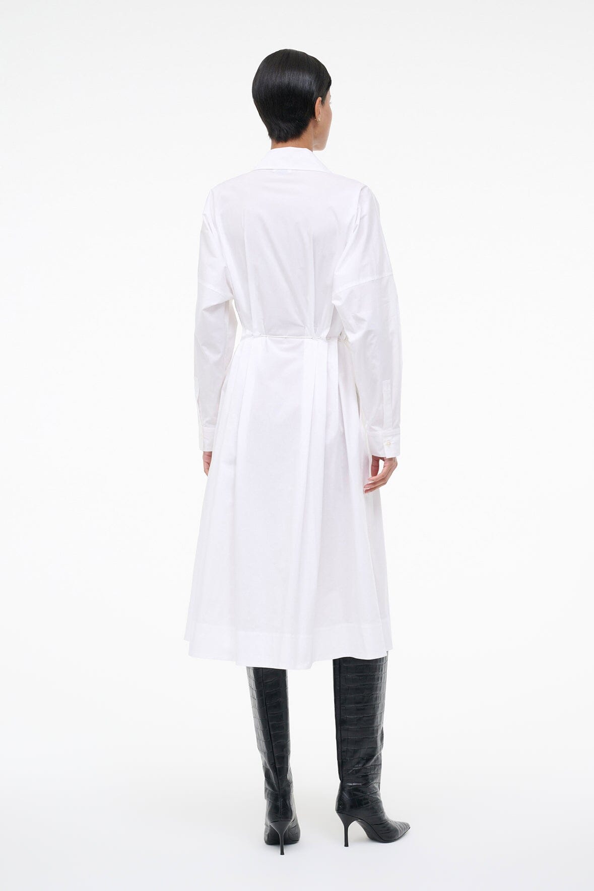 Chi Midi Dress White | STAUD Essential