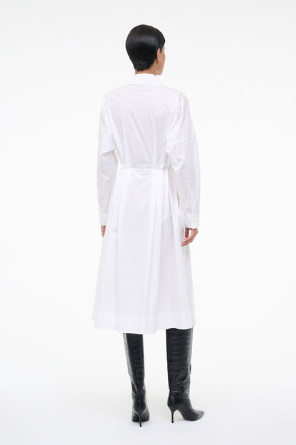 Chi Midi Dress White | STAUD Essential