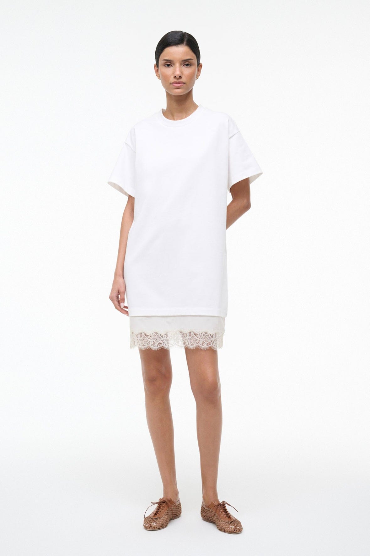 Grier Dress Ivory | STAUD Trending