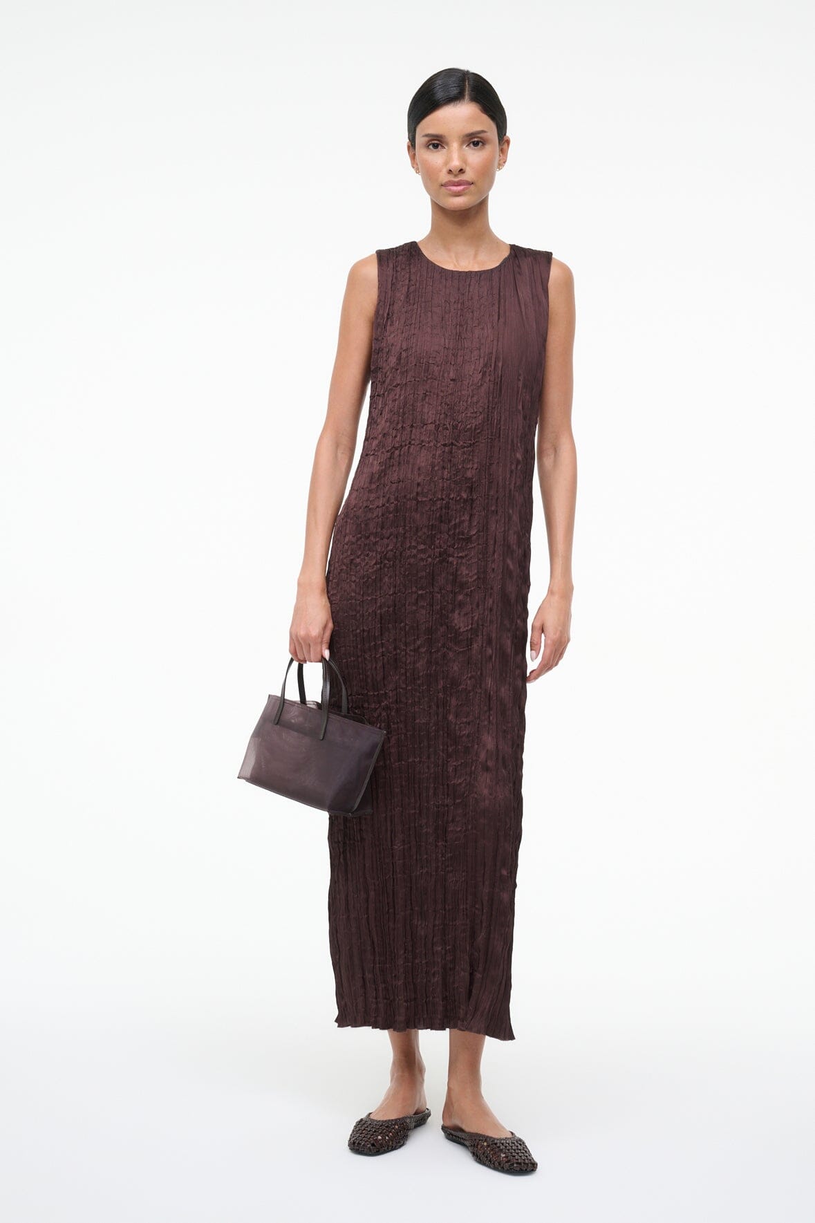 Mizu Dress Earth | STAUD Signature