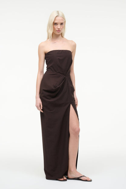Kara Dress Earth | STAUD New