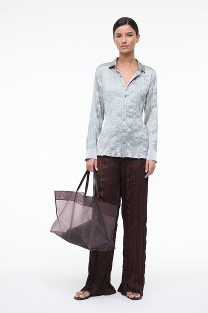 Suki Shirt Silver Sage | STAUD Best Seller