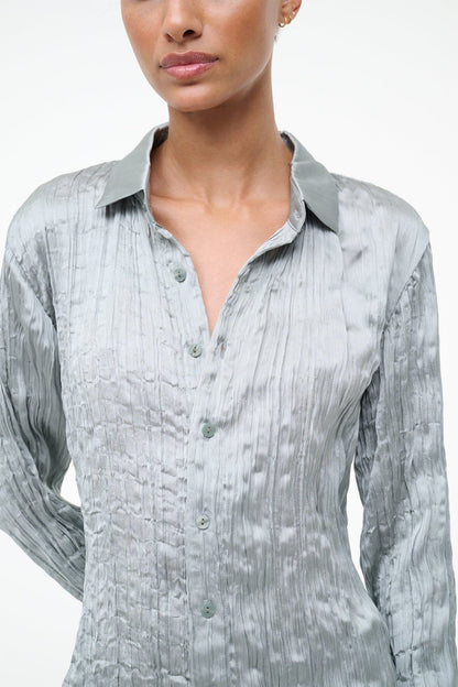 Suki Shirt Silver Sage | STAUD Best Seller