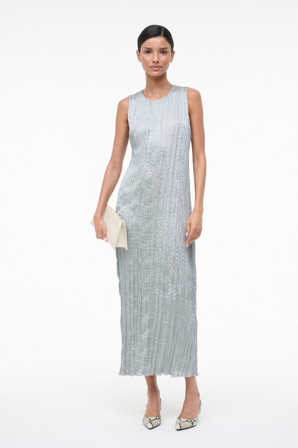 Mizu Dress Silver Sage | STAUD Value