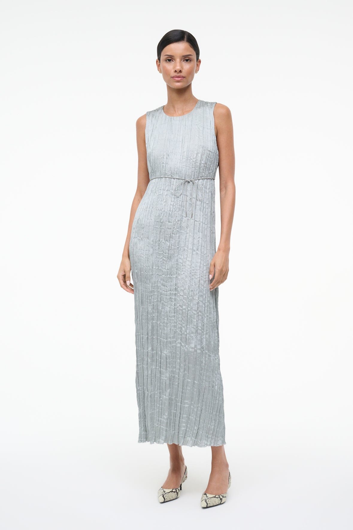 Mizu Dress Silver Sage | STAUD Value