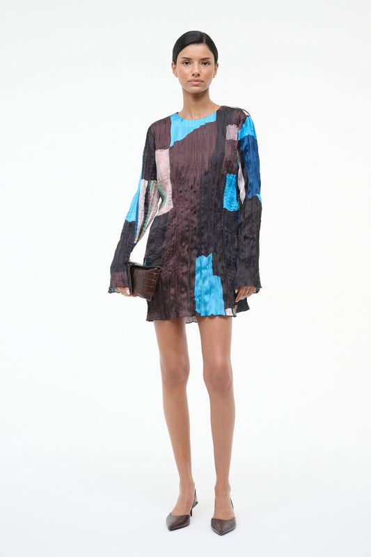 Kona Dress Blue Prism | STAUD New