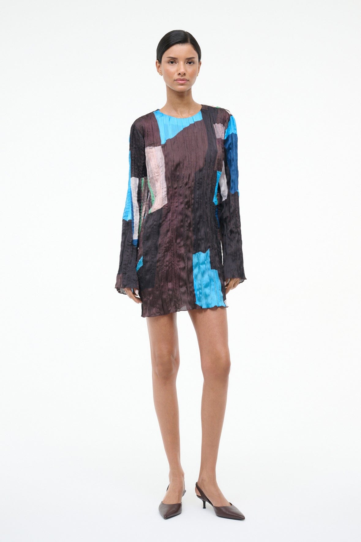 Kona Dress Blue Prism | STAUD New