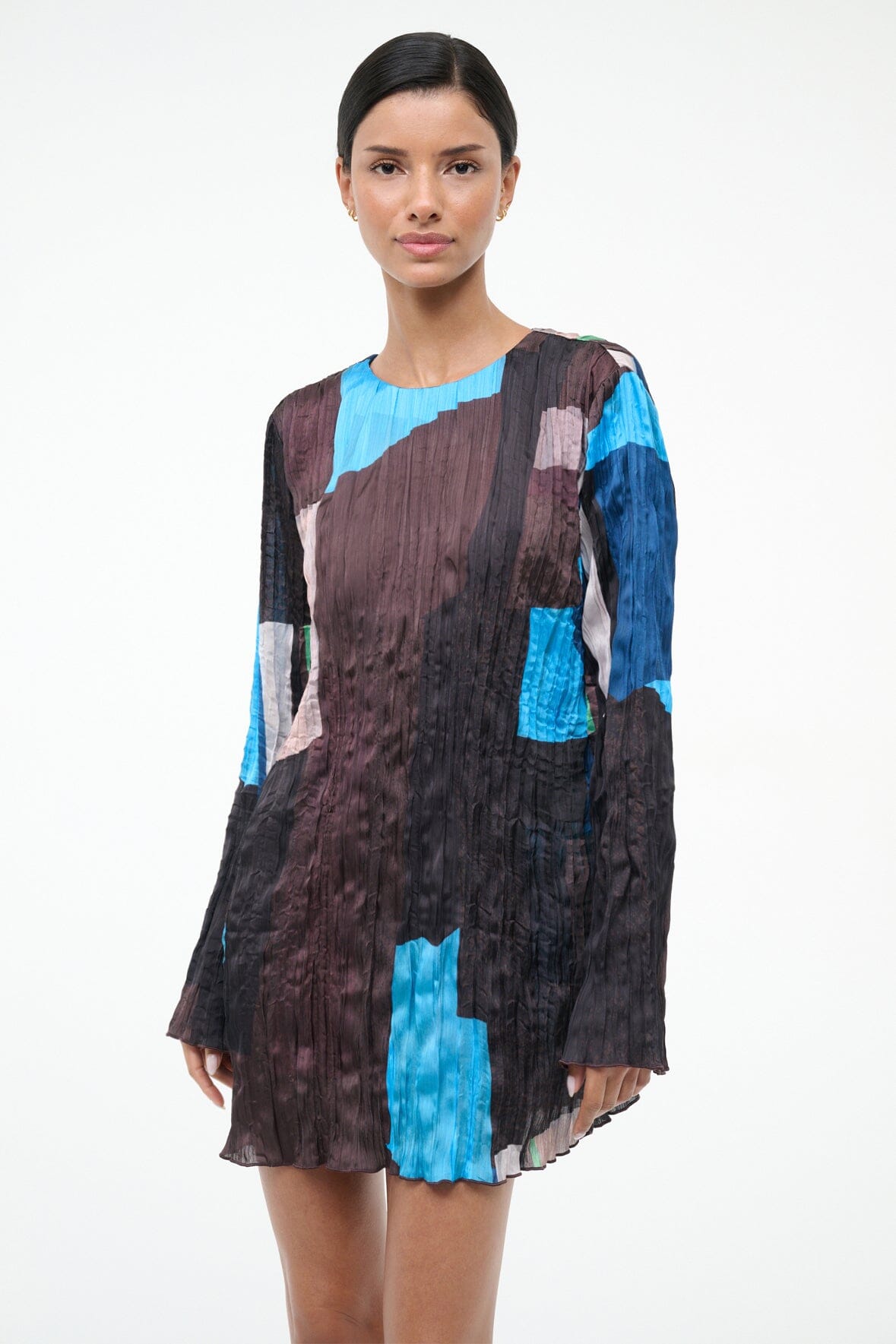 Kona Dress Blue Prism | STAUD New