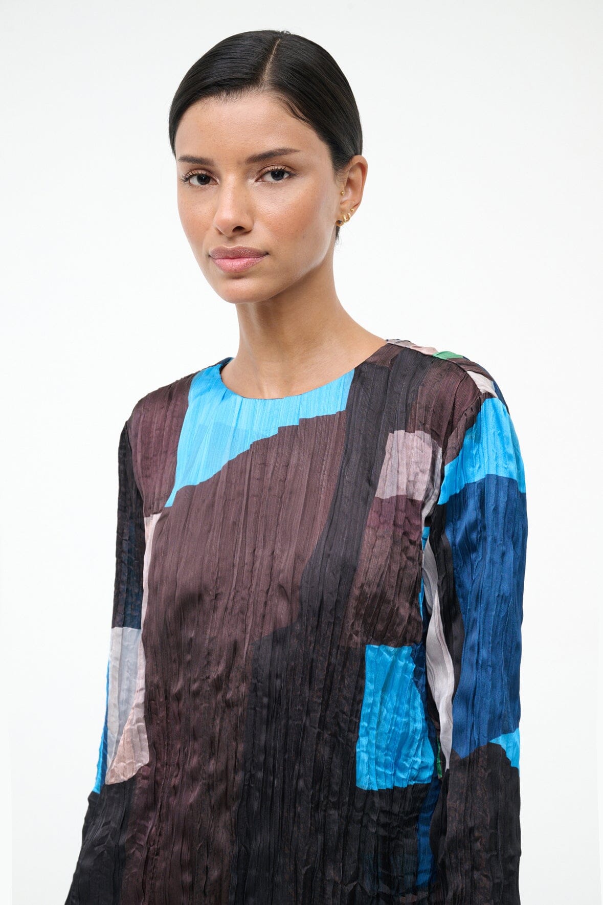 Kona Dress Blue Prism | STAUD New