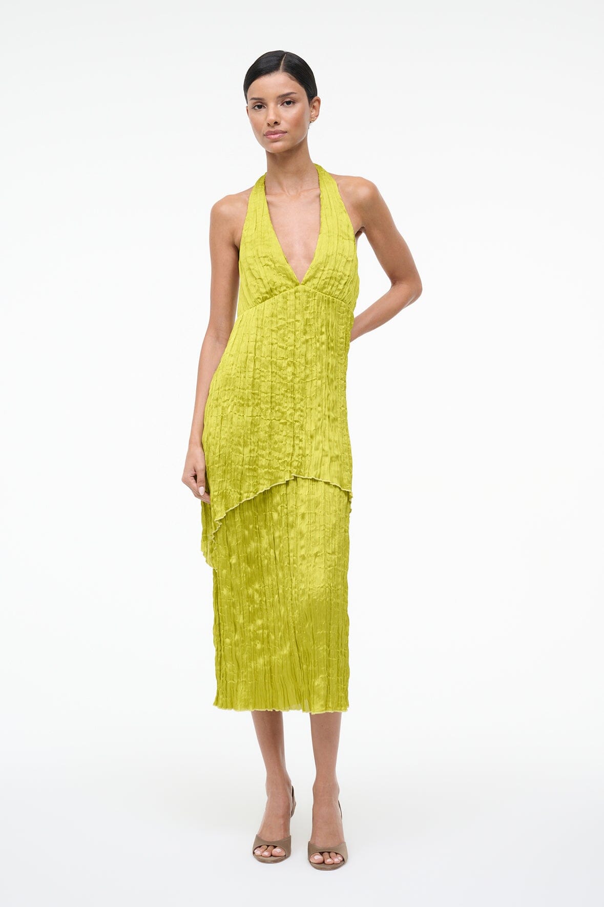 Laurie Dress Chartreuse | STAUD Quality