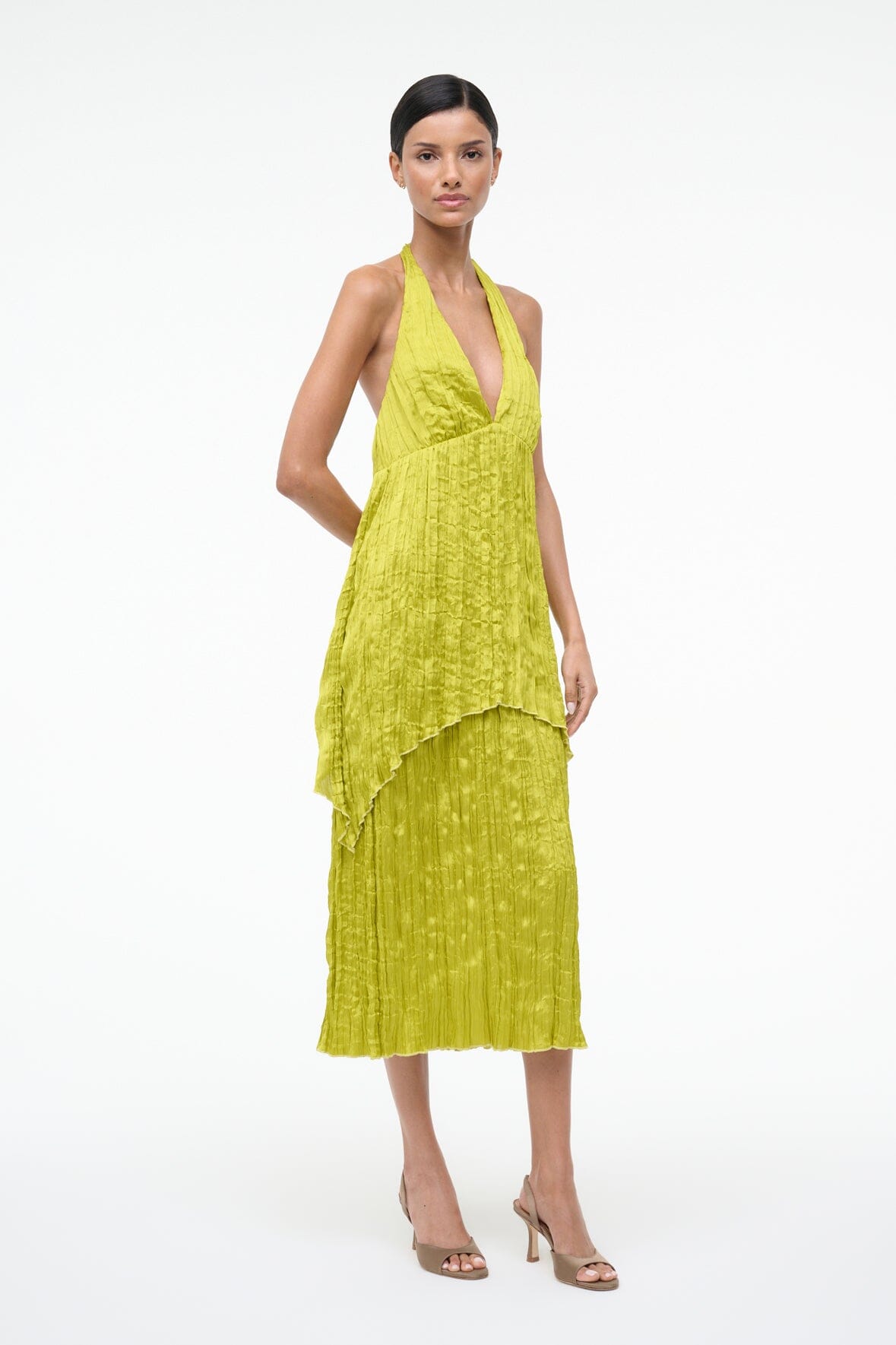 Laurie Dress Chartreuse | STAUD Quality