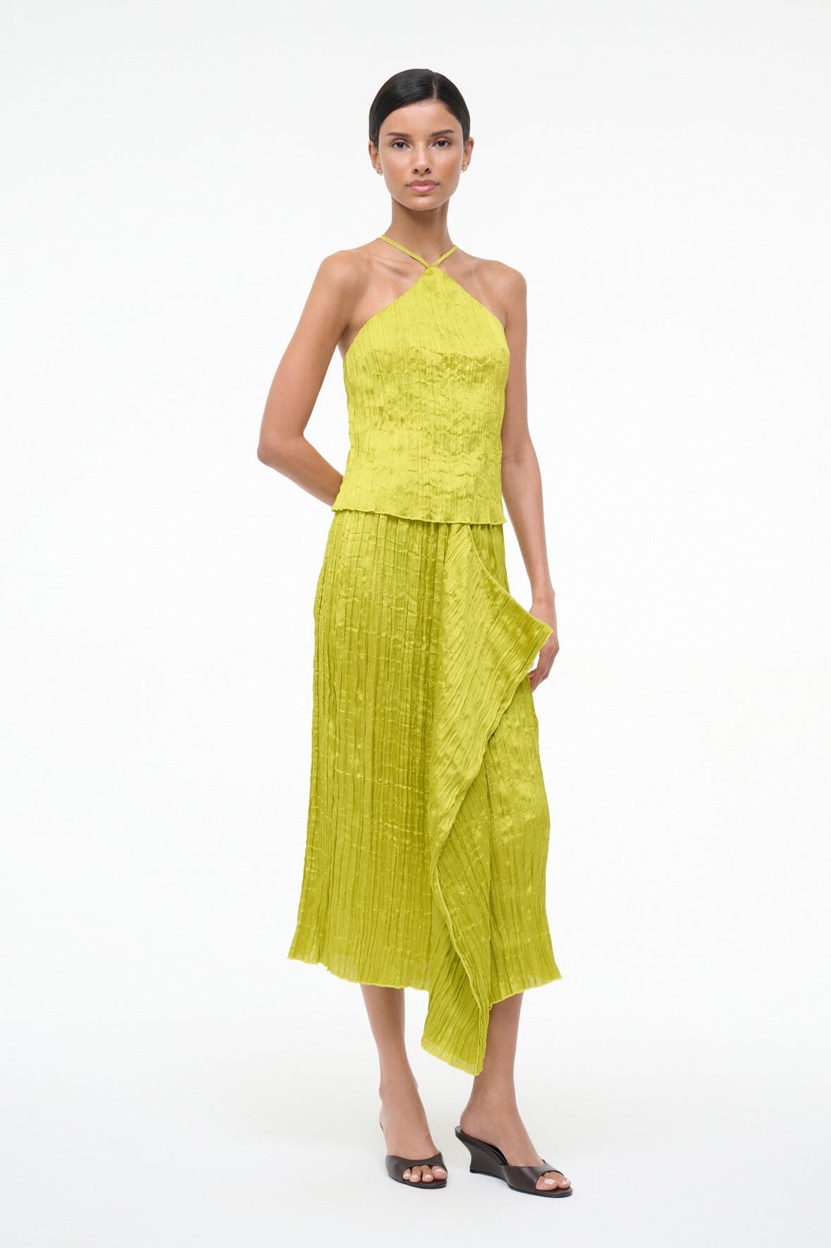 Mai Skirt Chartreuse | STAUD Top Pick