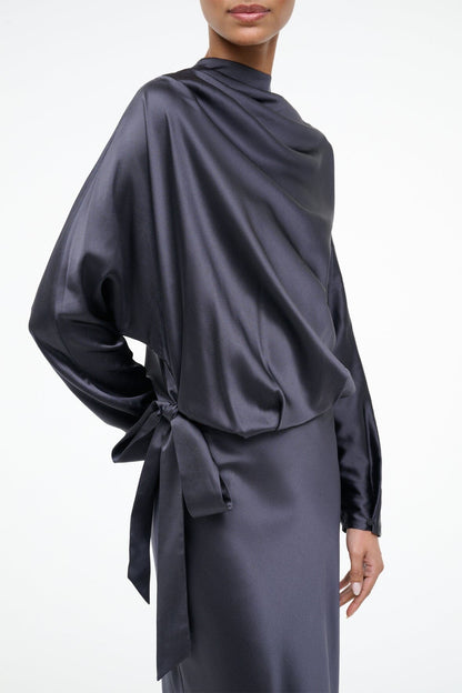 Phoebe Silk Dress Nocturne | STAUD Great Value