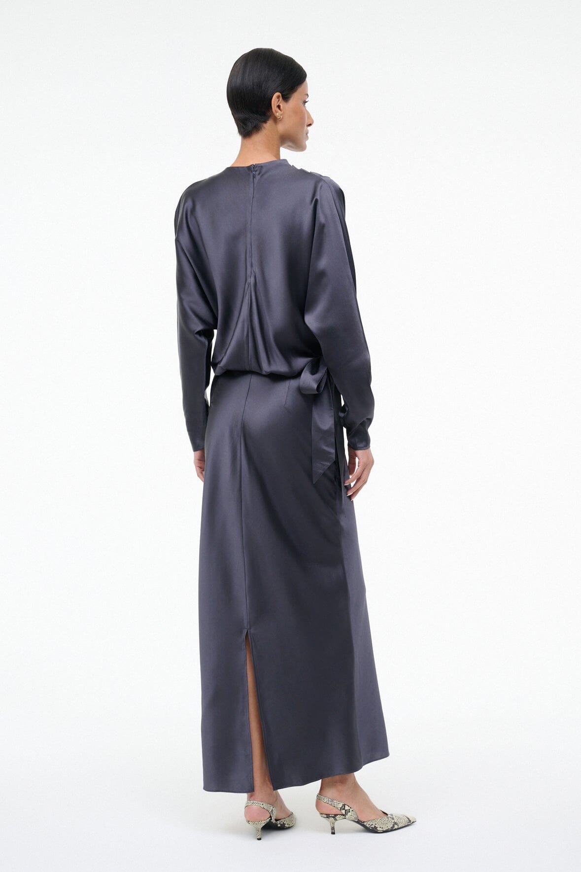 Phoebe Silk Dress Nocturne | STAUD Great Value
