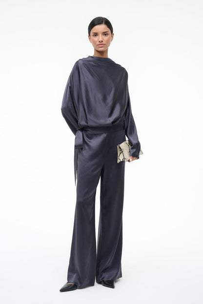 Stroll Silk Pant Nocturne | STAUD Special Offer