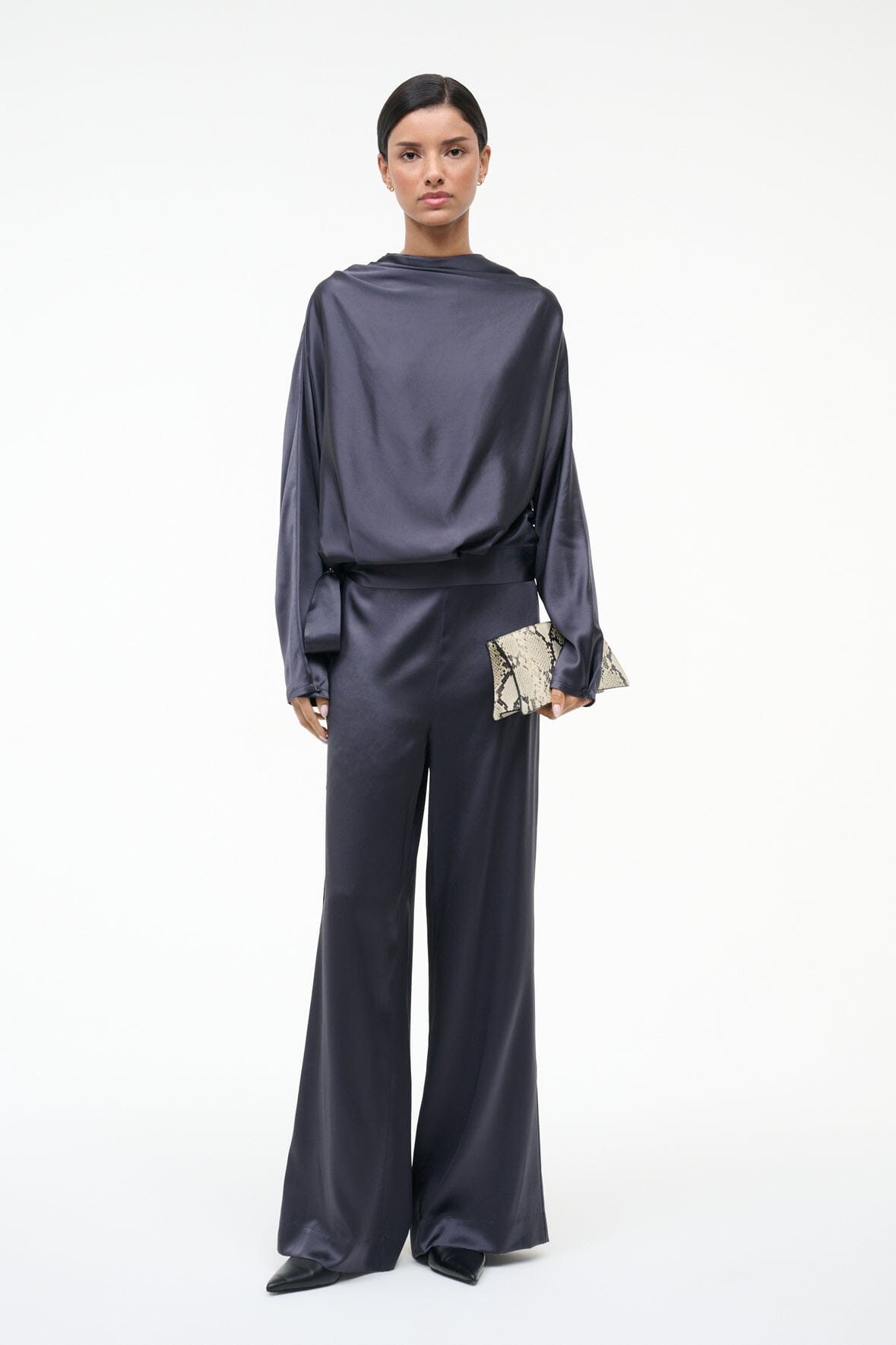 Stroll Silk Pant Nocturne | STAUD Special Offer