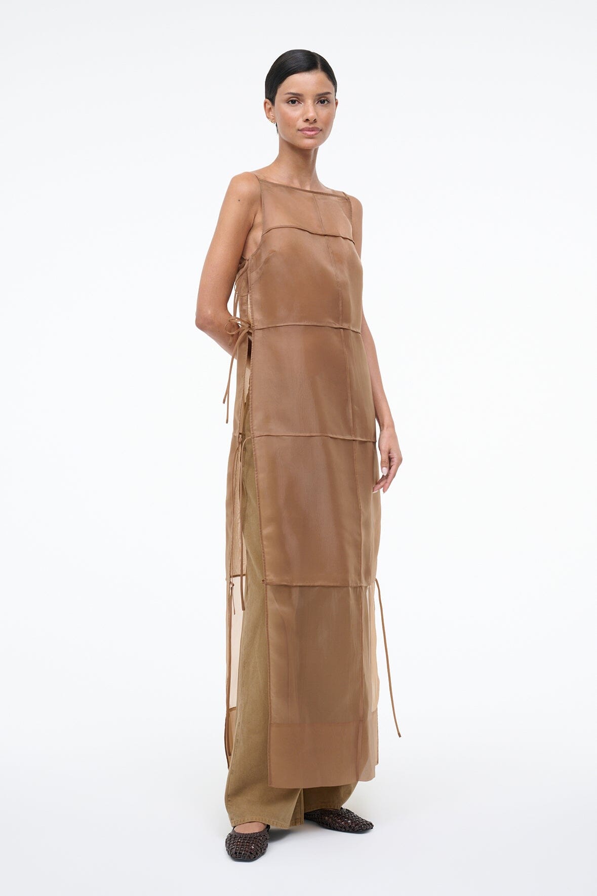 Chandler Dress Walnut | STAUD Exclusive
