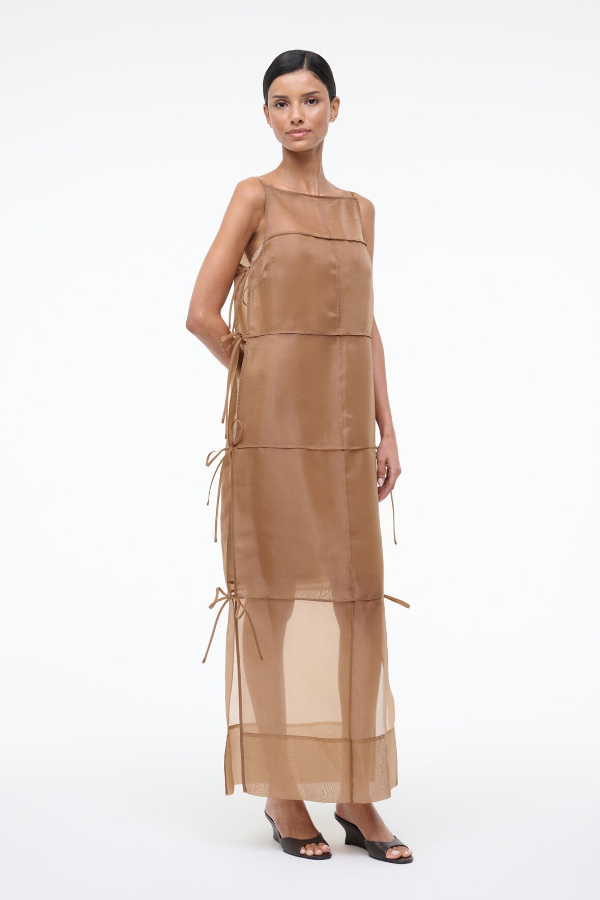 Chandler Dress Walnut | STAUD Exclusive