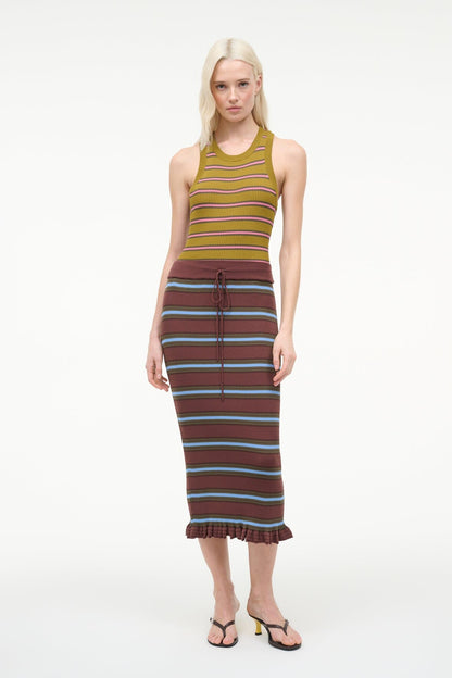 Abbott Dress Redondo Stripe Multi | STAUD Top Pick
