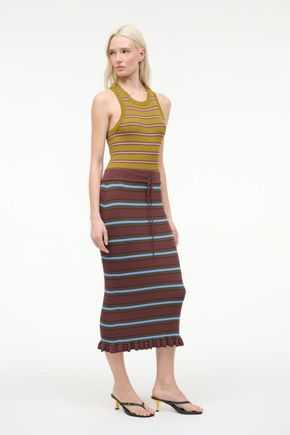 Abbott Dress Redondo Stripe Multi | STAUD Top Pick