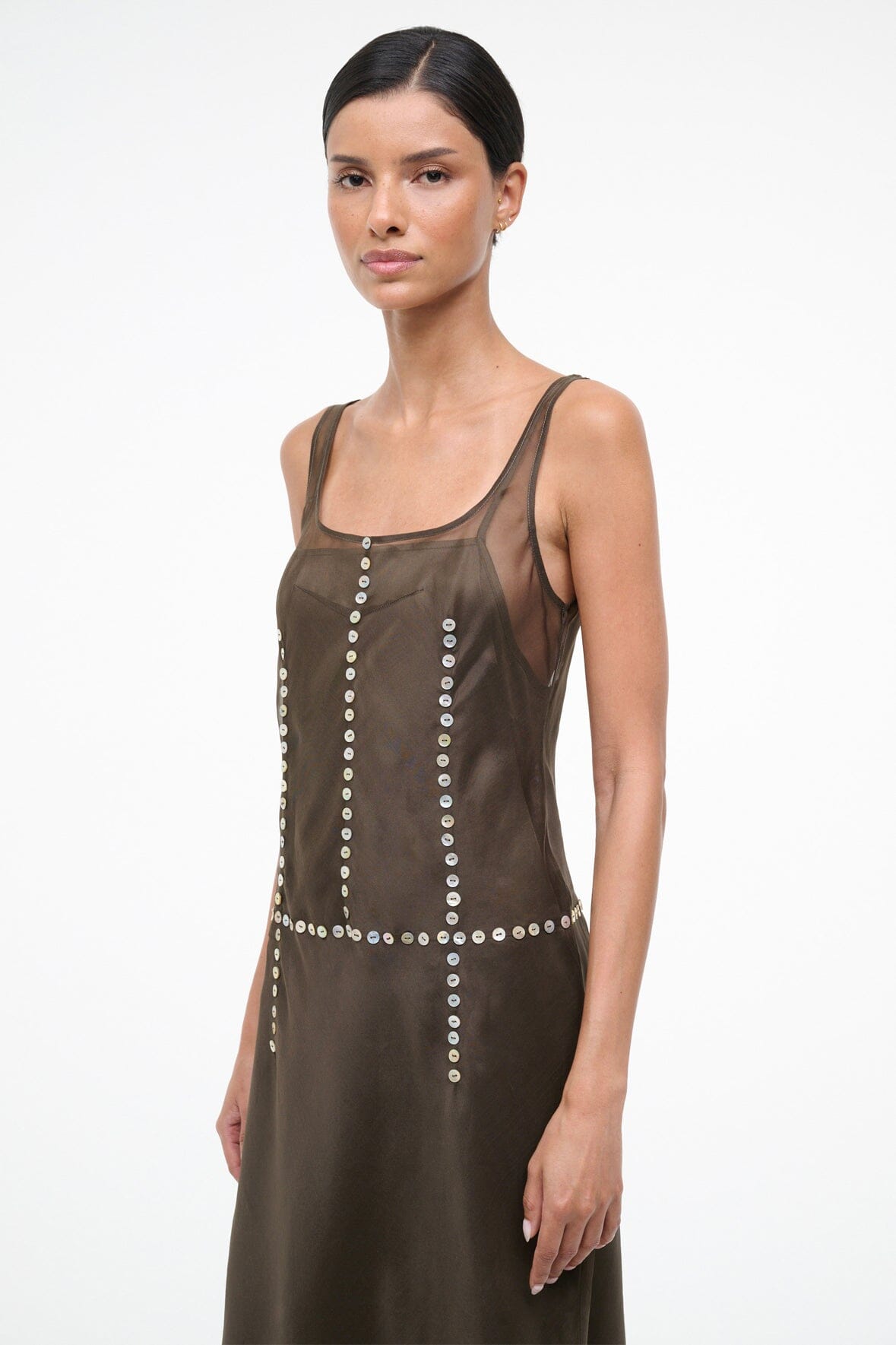 Greta Silk Dress Soil | STAUD Hot Sale