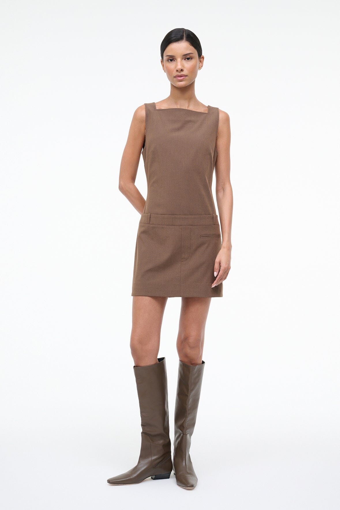 Skyla Dress Nutmeg | STAUD Smart Buy