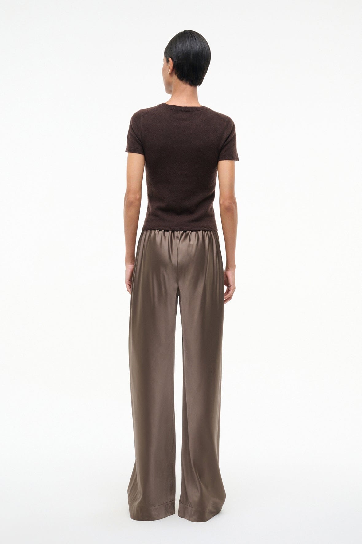 Stroll Silk Pant Truffle | STAUD Recommended