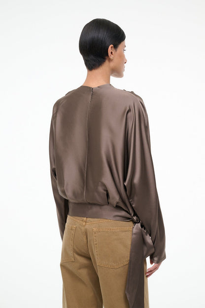 Phoebe Silk Top Truffle | STAUD Hot Sale