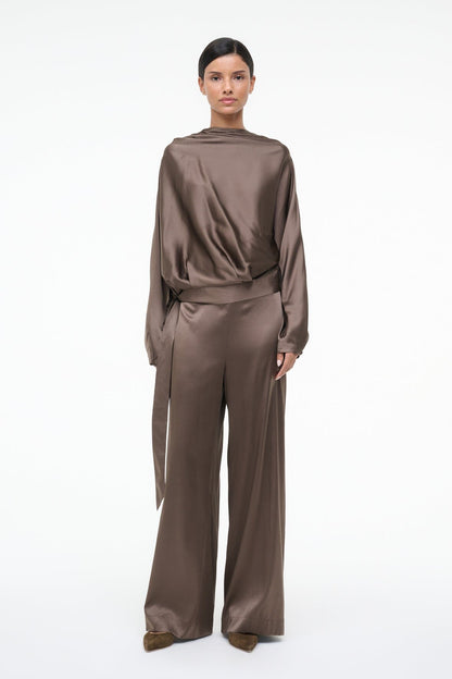 Phoebe Silk Top Truffle | STAUD Hot Sale