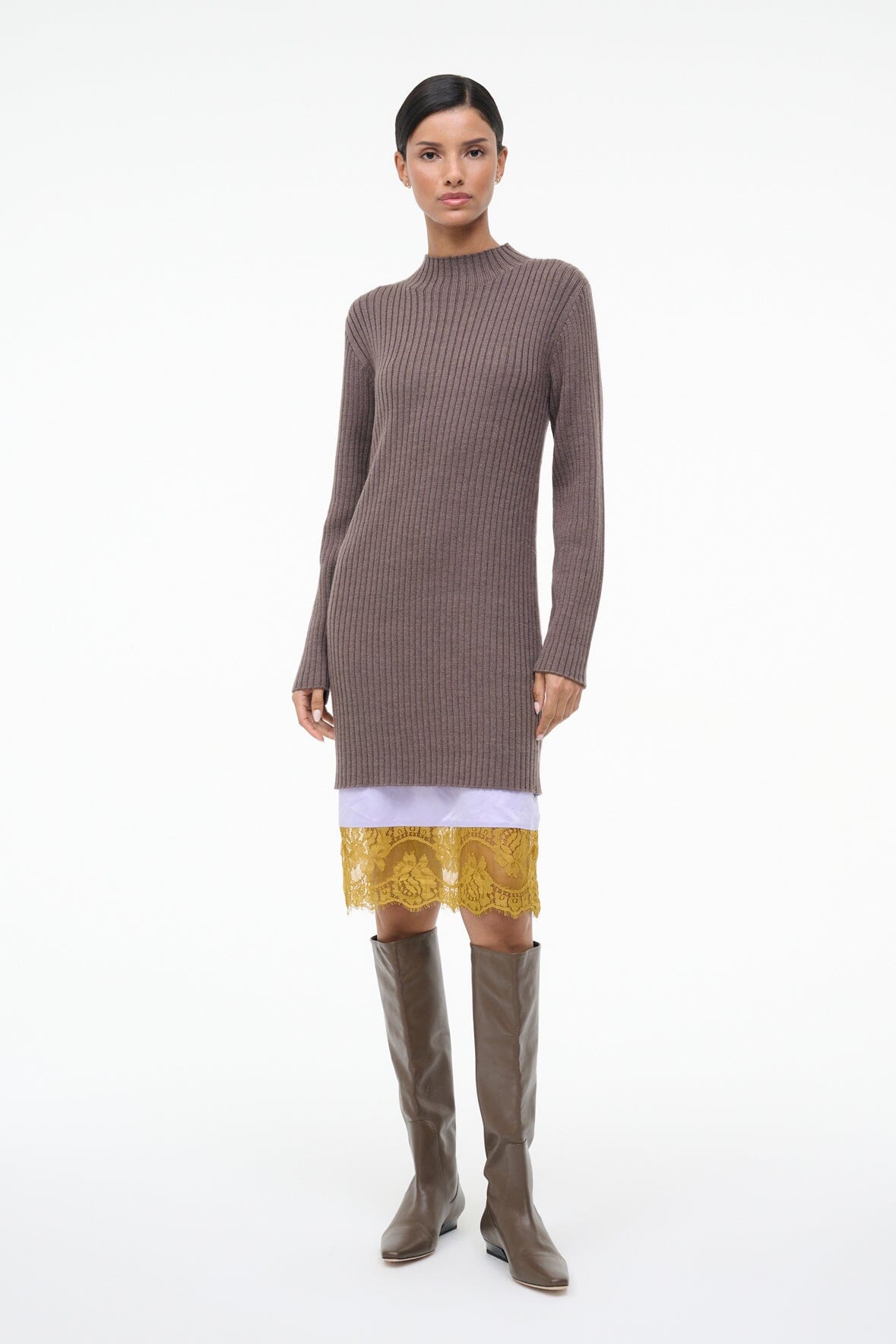 Willow Sweater Dress Truffle | STAUD Top Pick