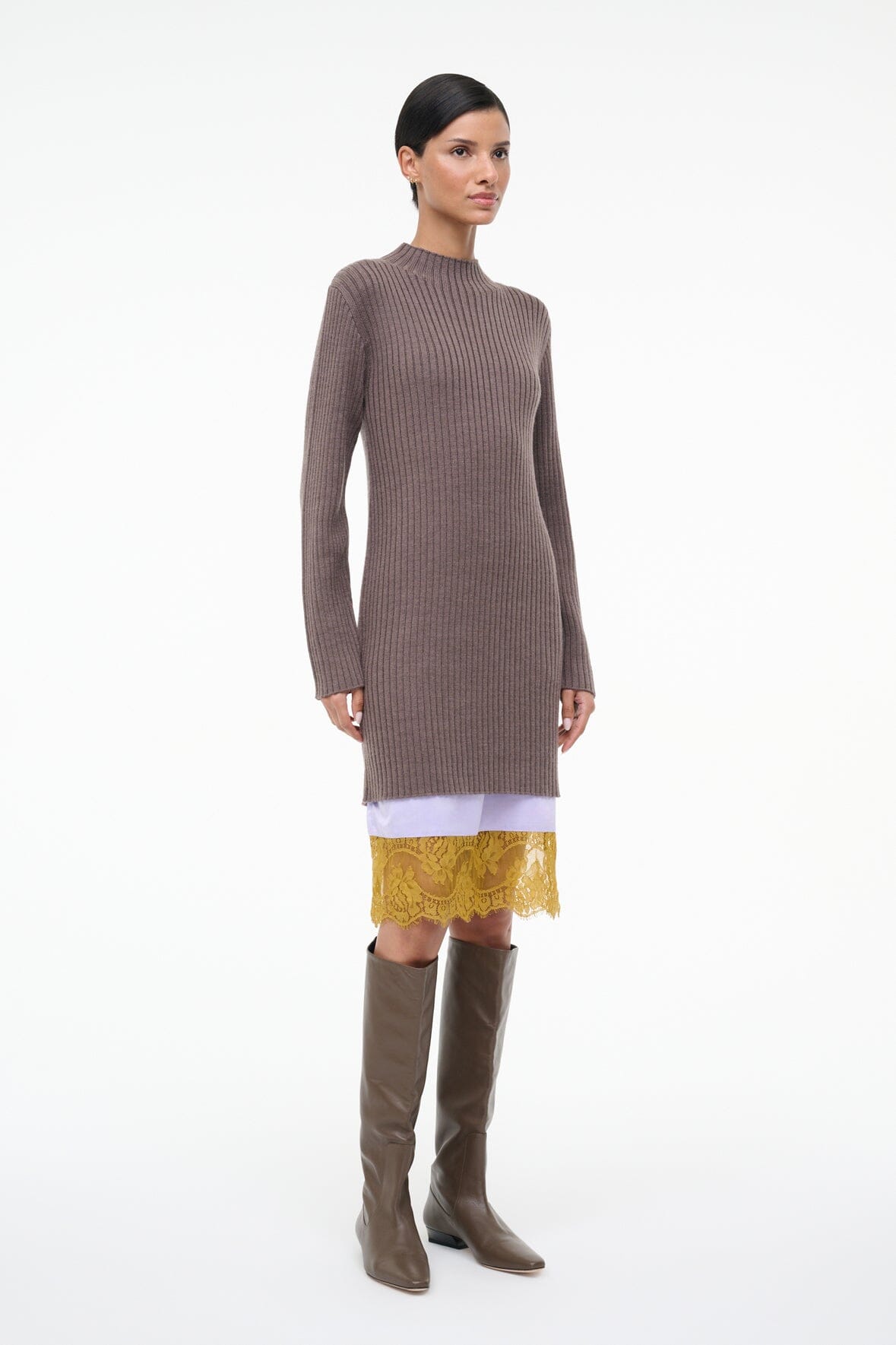 Willow Sweater Dress Truffle | STAUD Top Pick