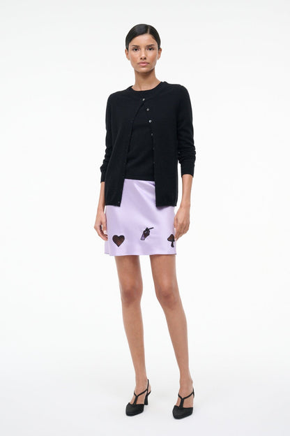 Kin Silk Mini Skirt Wisteria | STAUD Premium