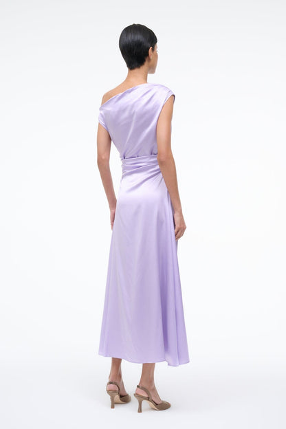 Phare Silk Dress Wisteria | STAUD New
