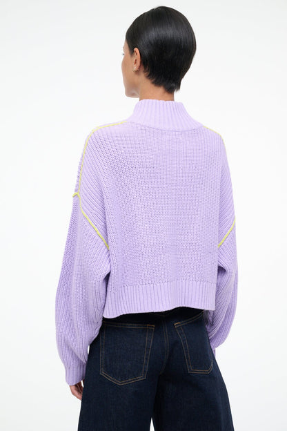 Cropped Hampton Sweater Wisteria | STAUD Best Seller