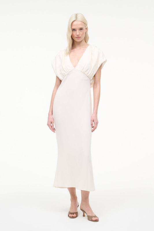 Char Dress Ivory | STAUD New