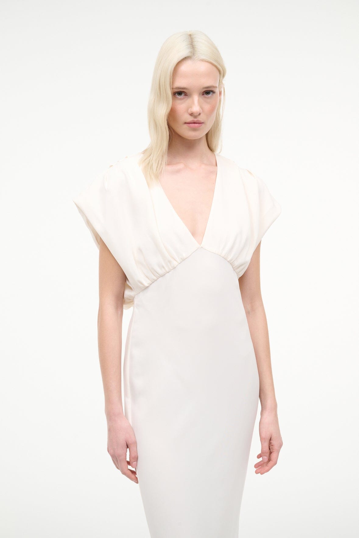 Char Dress Ivory | STAUD New