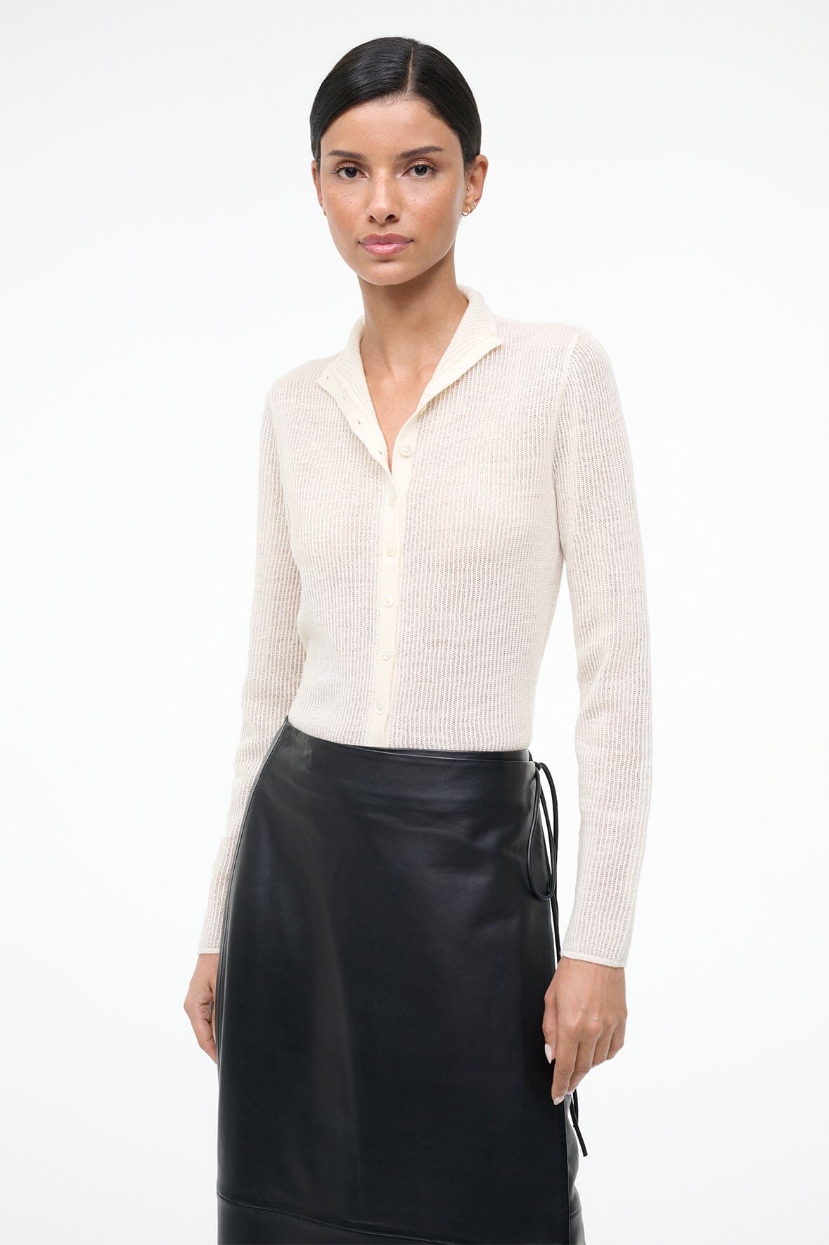 Marianne Sweater Ivory | STAUD Signature