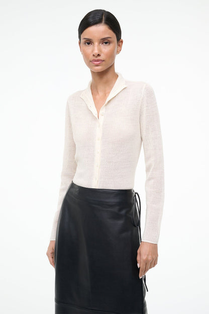 Marianne Sweater Ivory | STAUD Signature