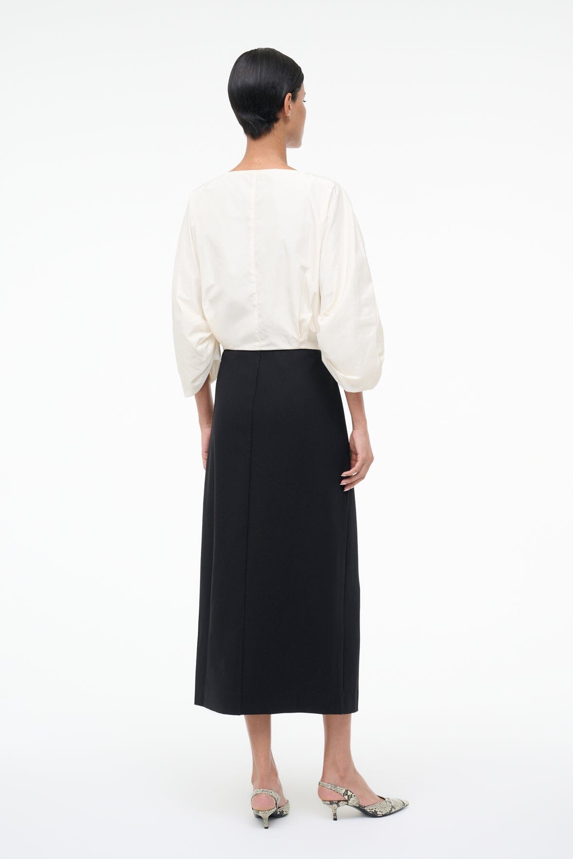 Orion Dress Ivory Black | STAUD Quality