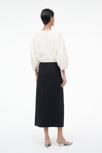 Orion Dress Ivory Black | STAUD Quality