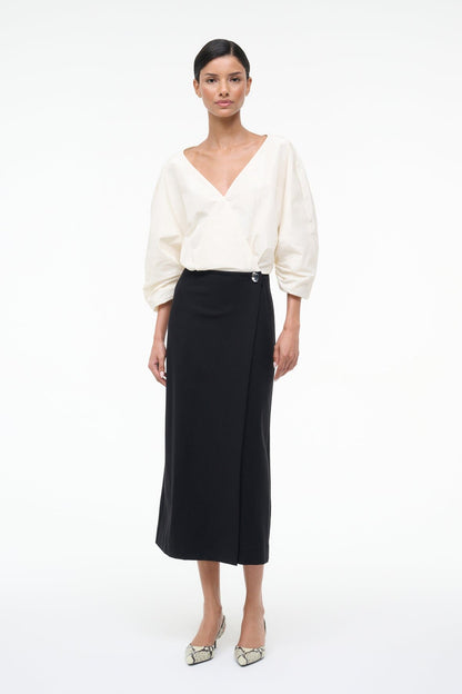 Orion Dress Ivory Black | STAUD Quality