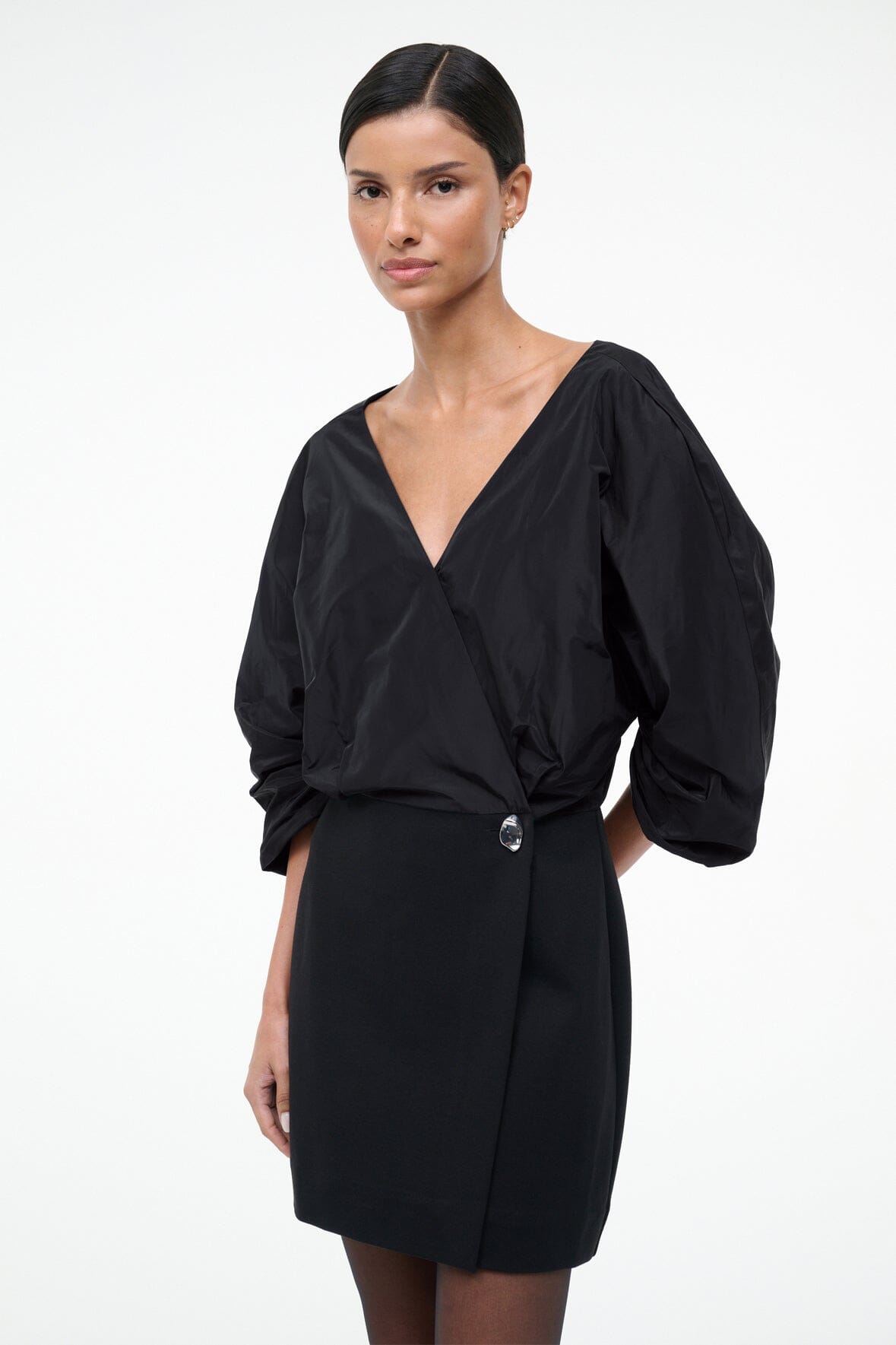 Orion Mini Dress Black | STAUD Trending